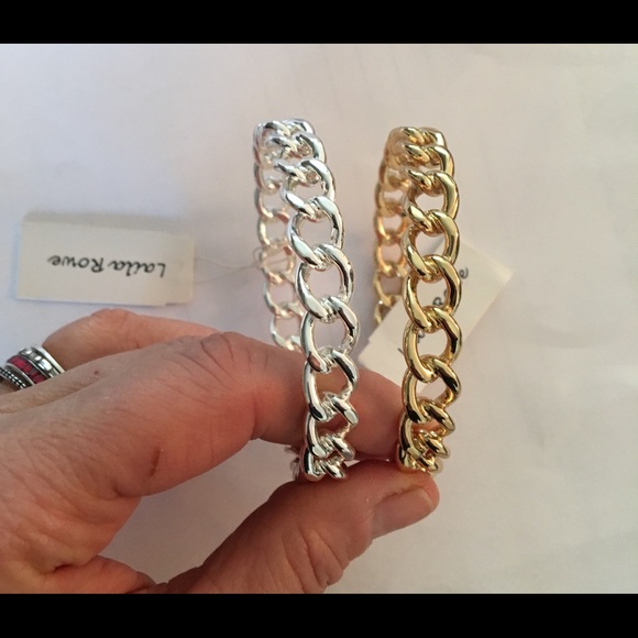 Stunning Cuban chain link bangles NWT - Picture 3 of 6